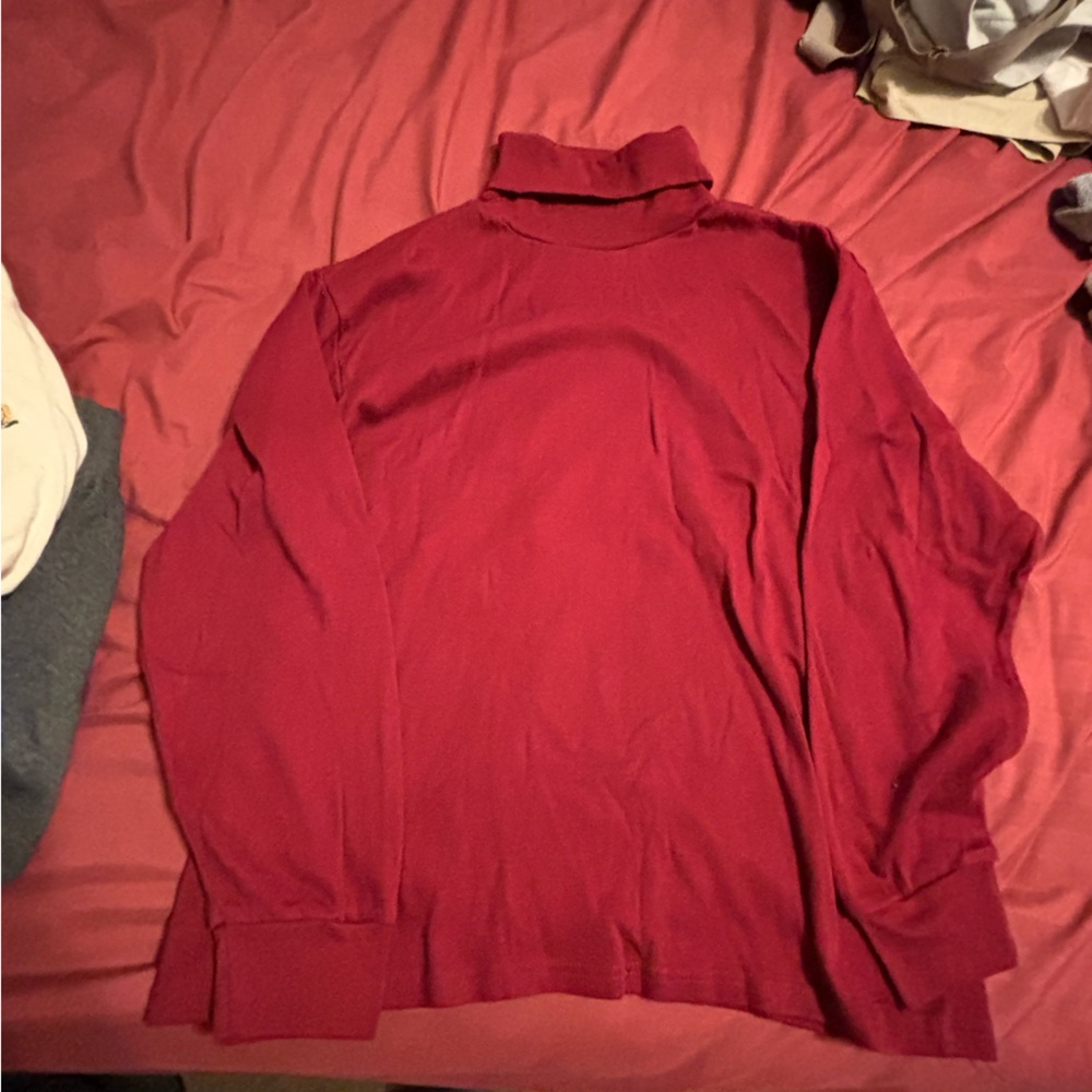 Casual Corner Burgundy Crewneck Top